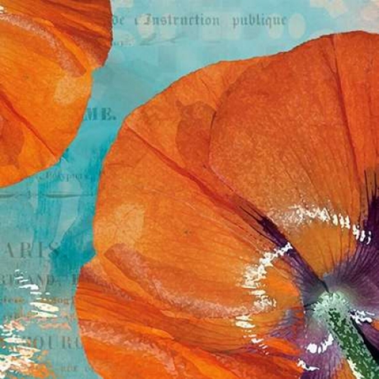 Poppies in the Sky I Poster Print by Sabine Berg - Item # VARPDX18245